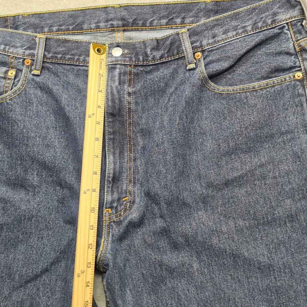 Levi's 505 Jeans Mens 44x29 Dark Wash Straight Leg Classic Denim Regular Fit